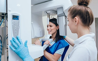 woman at dental office